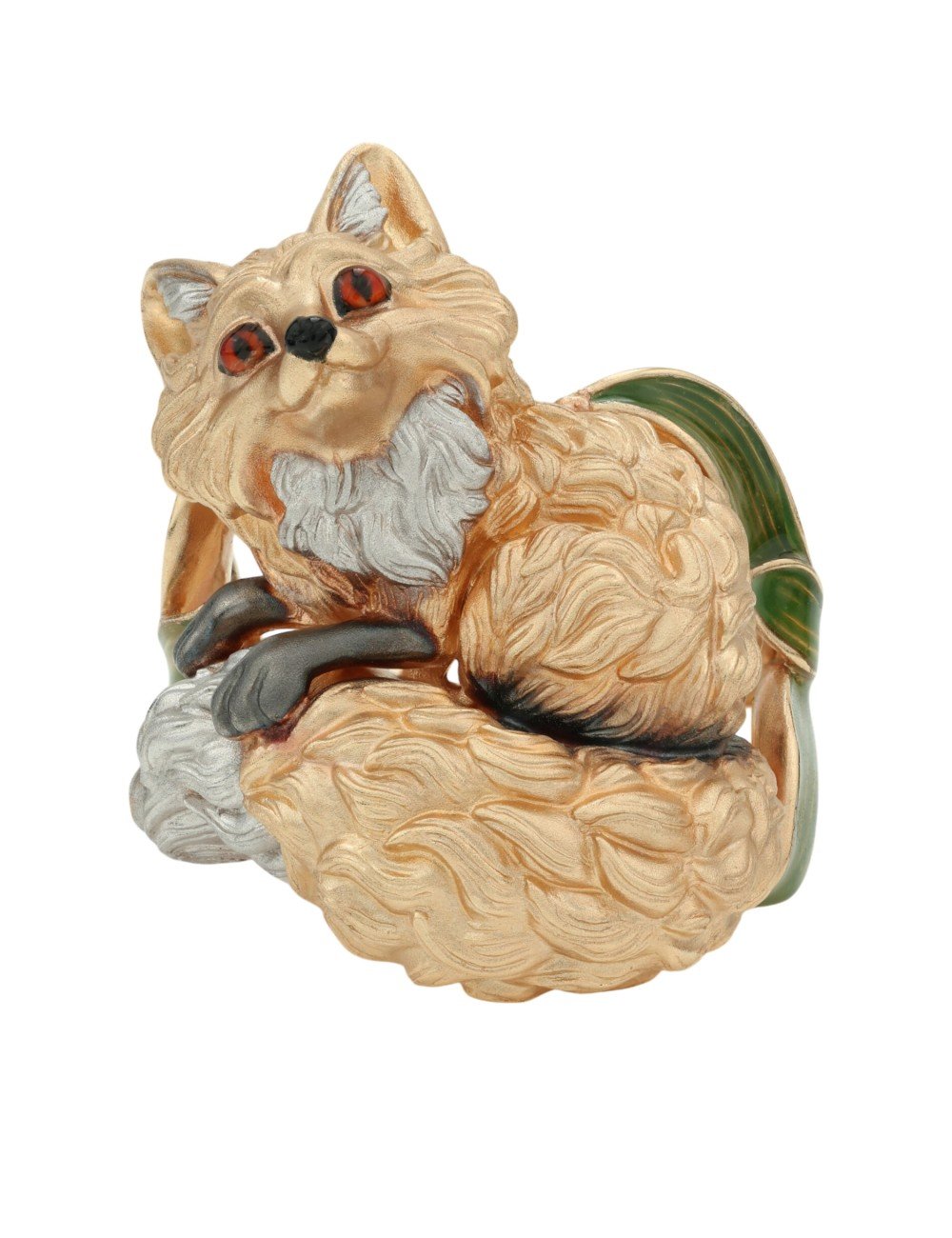 Кольцо из золота c эмалью