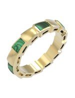 Кольцо из лимонного золота c малахитом