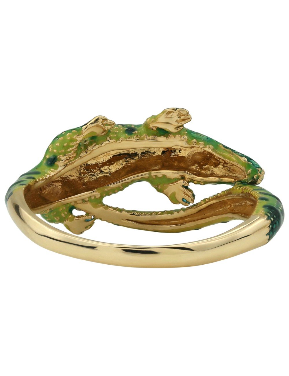 Кольцо из лимонного золота c эмалью