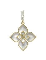 Подвеска из лимонного золота c бриллиантами и перламутром