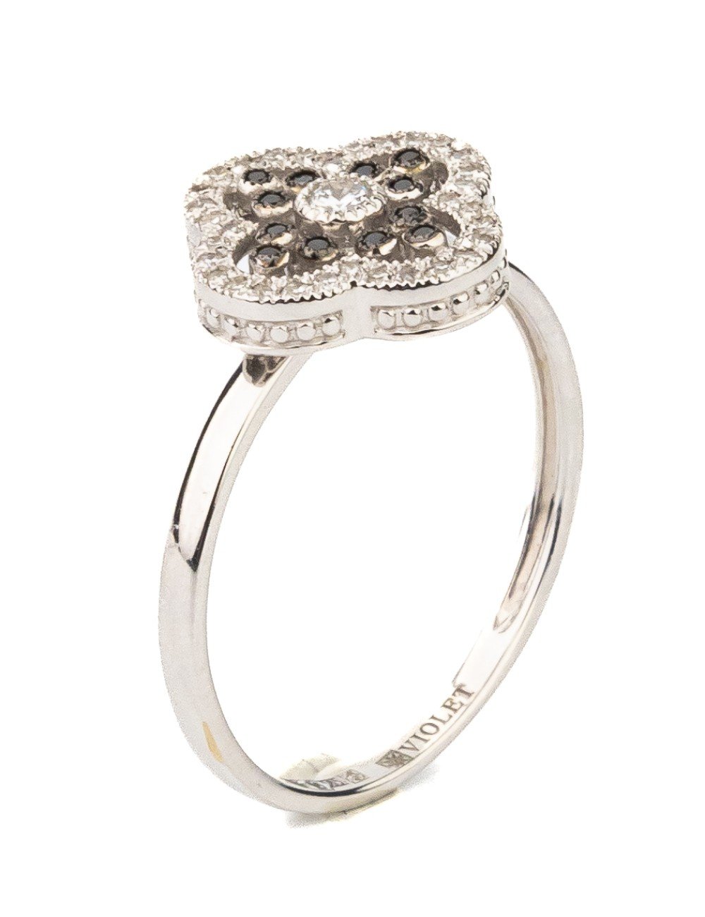 Кольцо из белого золота c бриллиантами