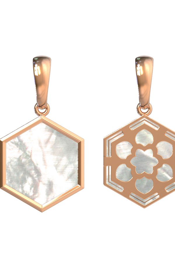 Подвеска из золота c перламутром