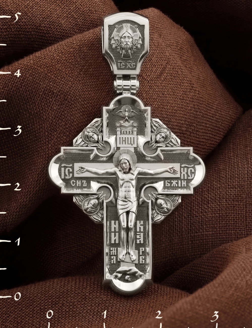 Крест из белого золота