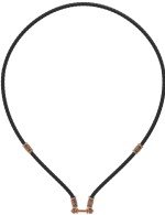 Гайтан из золота c кожаным шнурком