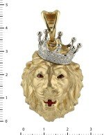 Подвеска из лимонного золота c эмалью и бриллиантами