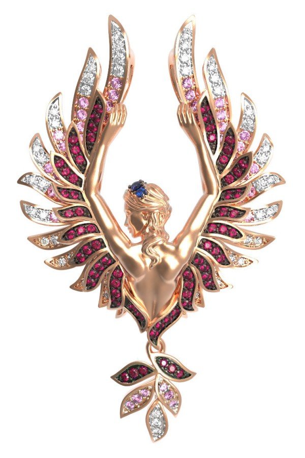 Подвеска из золота c фианитом