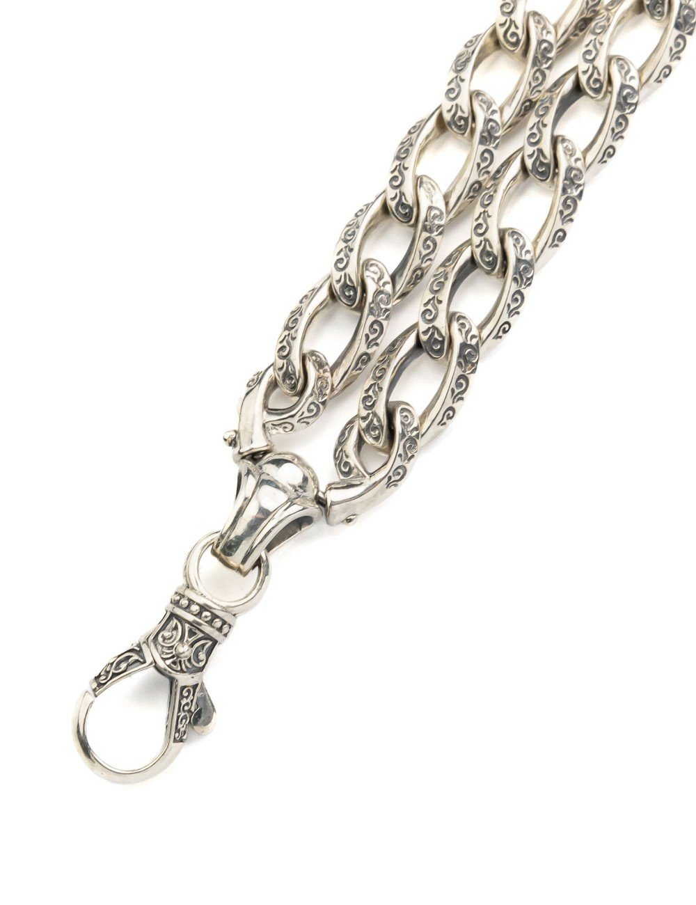 Браслет из серебра и золота c ониксом и рубином