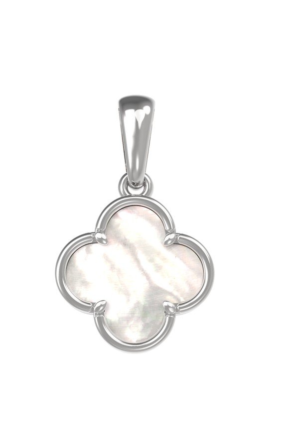 Подвеска из белого золота c перламутром