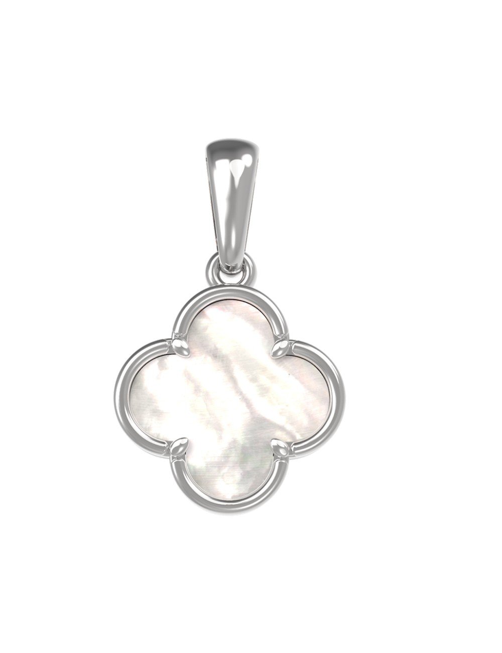 Подвеска из белого золота c перламутром