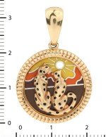 Подвеска из золота c эмалью