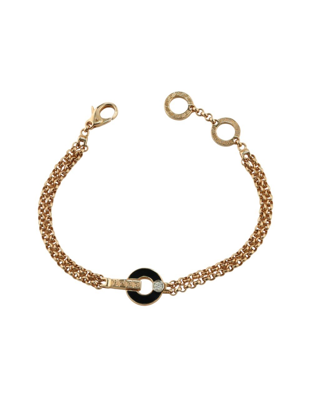 Браслет из золота c бриллиантами и ониксом