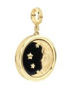 Подвеска из лимонного золота c ониксом и перламутром