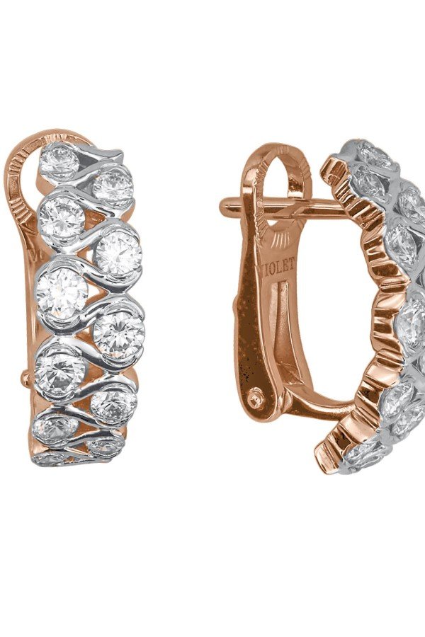 Серьги из золота c бриллиантами