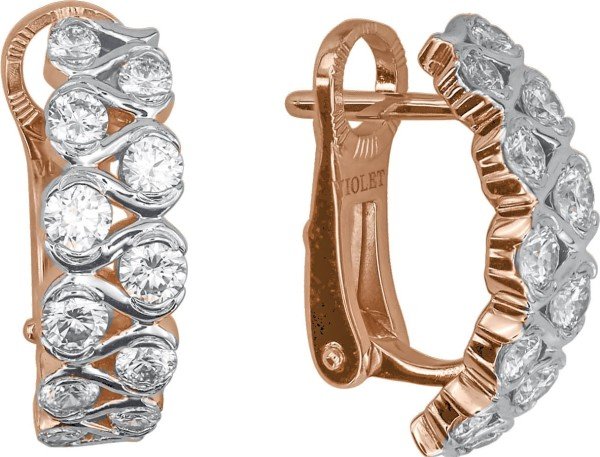 Серьги из золота c бриллиантами