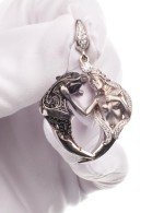 Подвеска из белого золота c фианитом