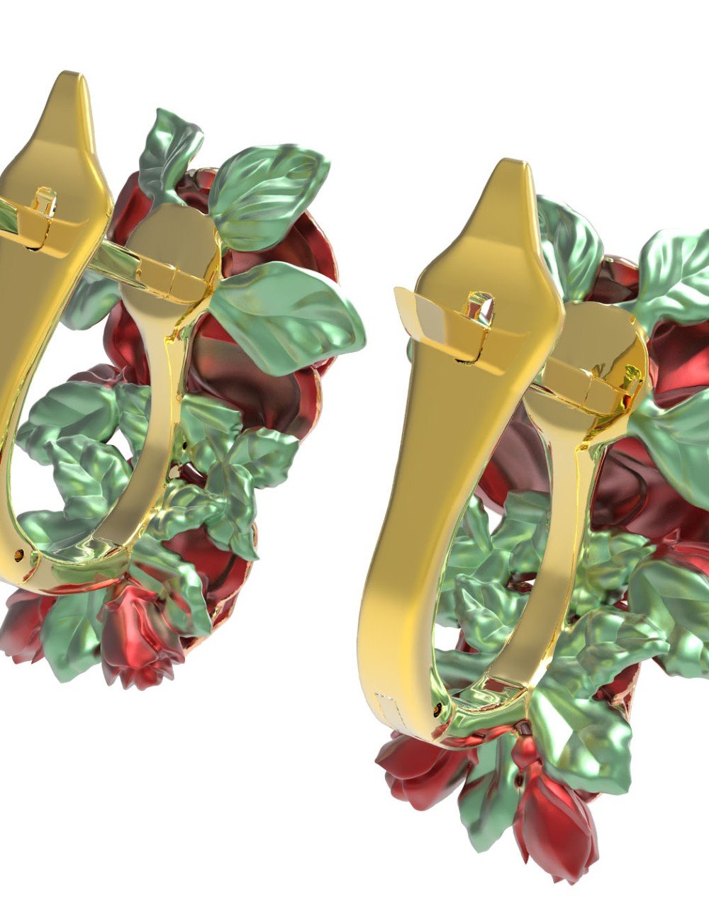 Серьги из лимонного золота