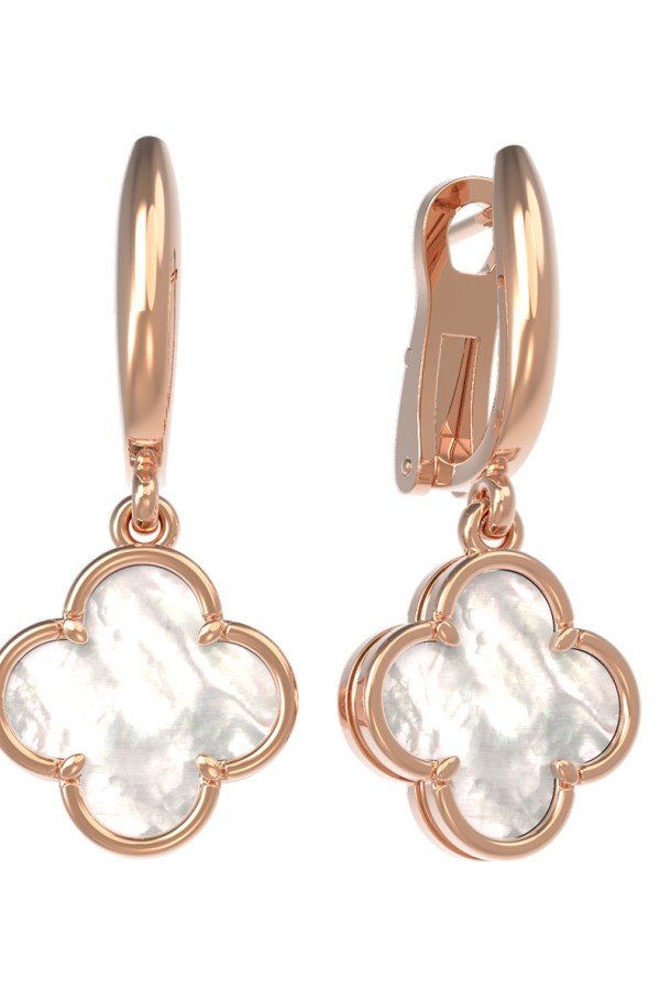 Серьги из золота c перламутром