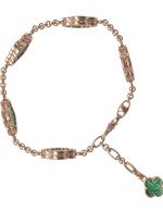 Браслет из золота c малахитом