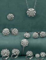 Серьги из белого золота c бриллиантами