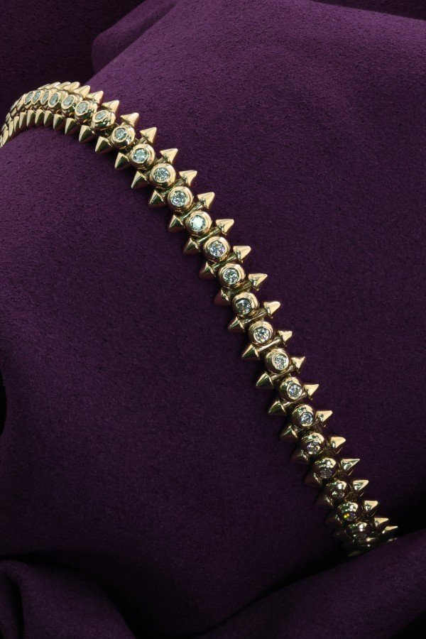 Браслет из лимонного золота c бриллиантами