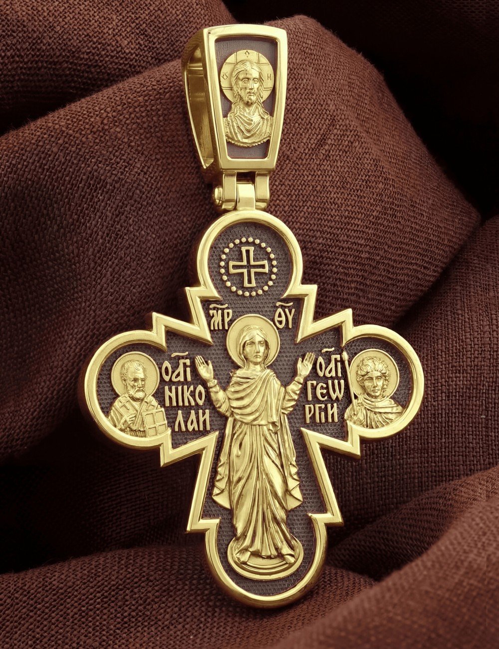 Крест из лимонного золота