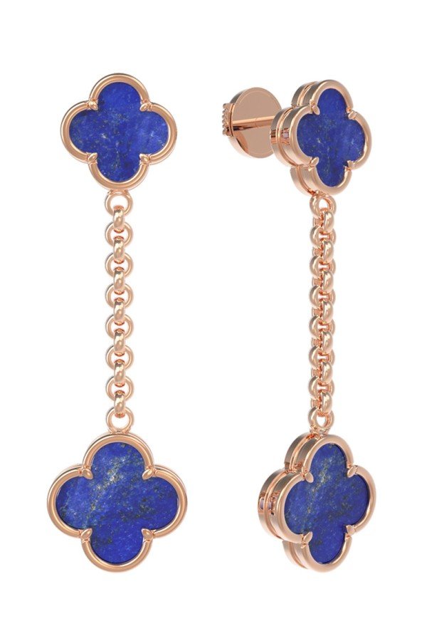 Серьги из золота c лазуритом