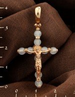 Крест из золота c агатом