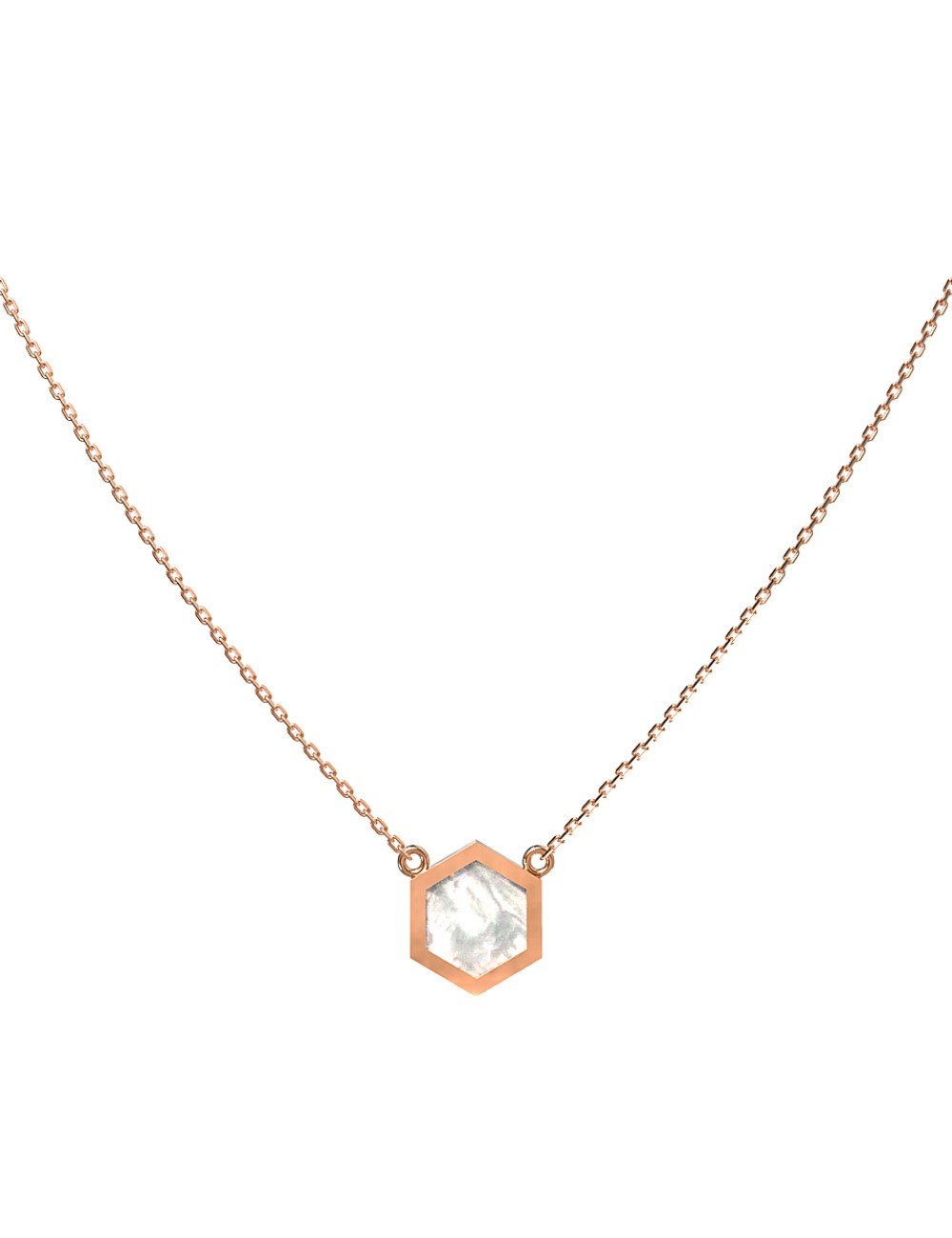 Колье из золота c перламутром