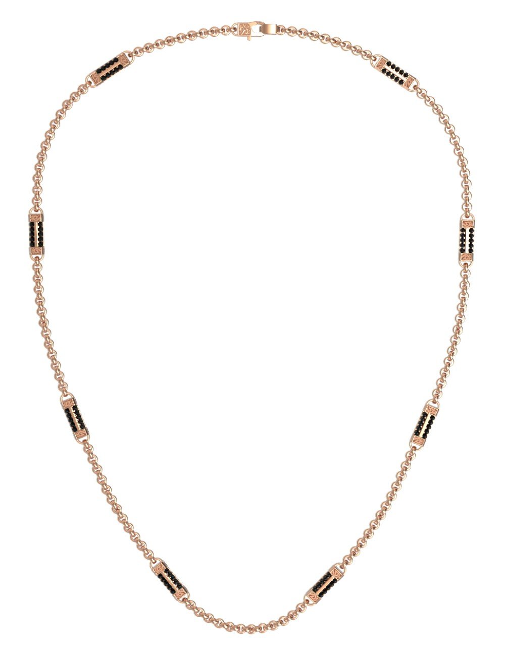 Цепь из золота c ониксом