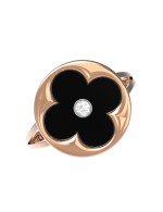 Кольцо из золота c бриллиантами и ониксом