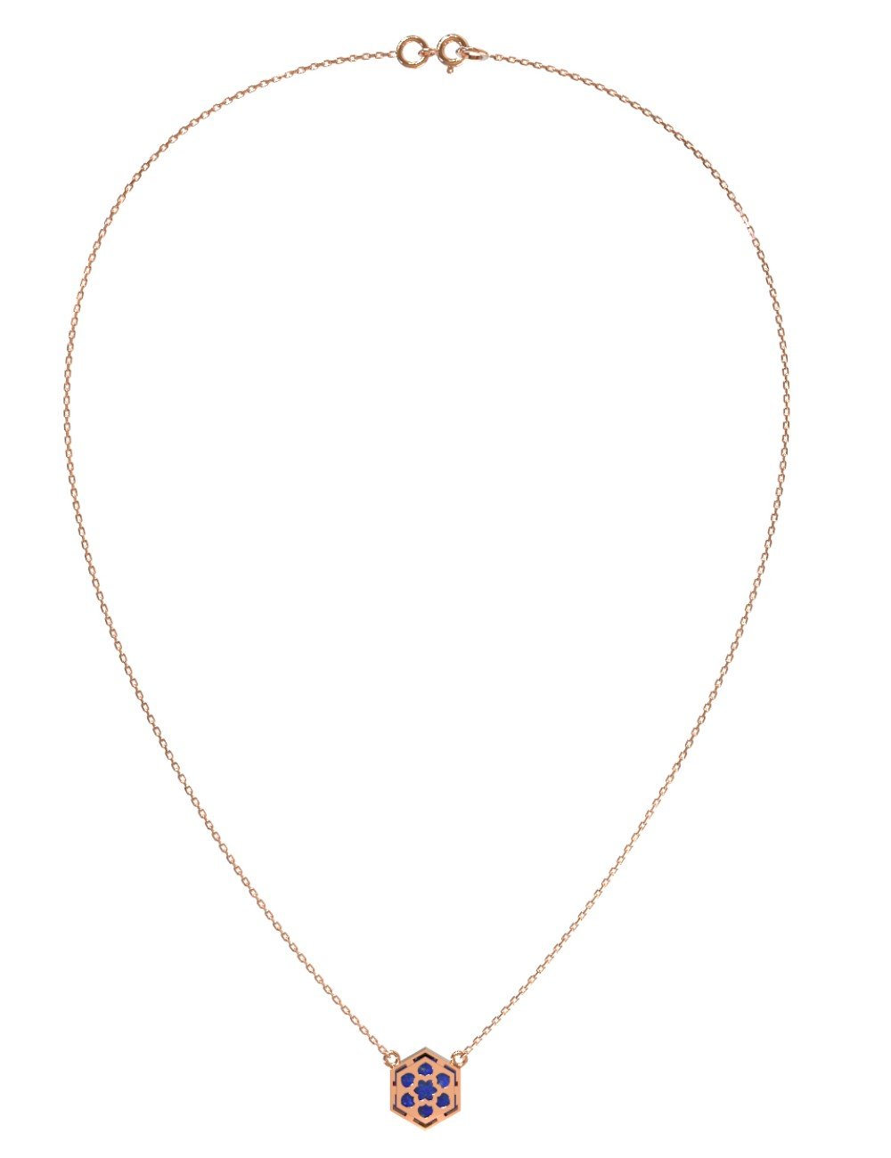 Колье из золота c лазуритом