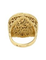 Кольцо из лимонного золота c эмалью