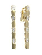 Серьги из лимонного золота c бриллиантами