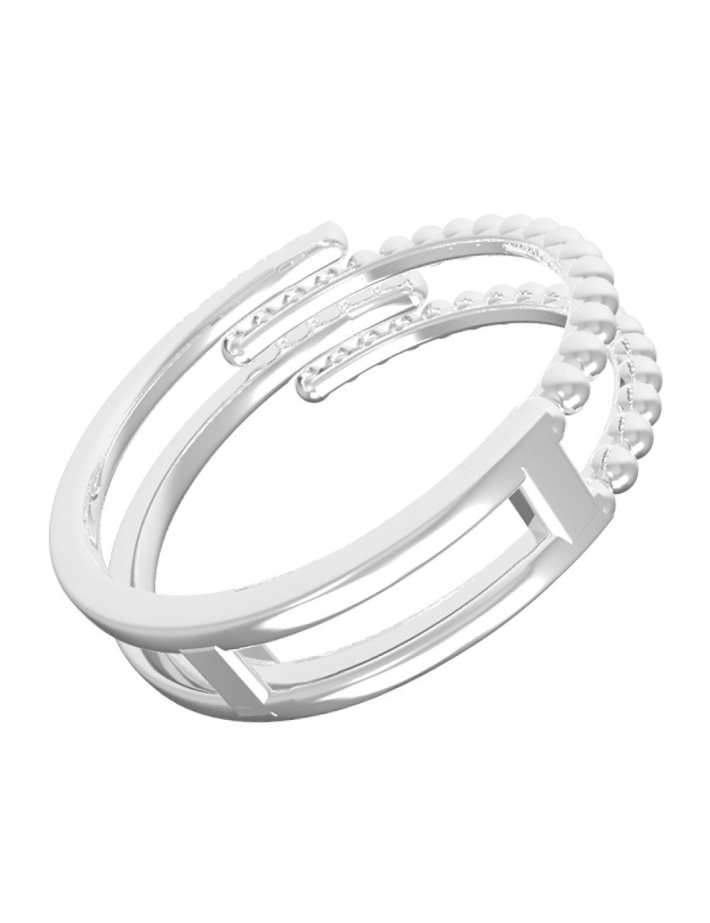 Кольцо из белого золота c бриллиантами