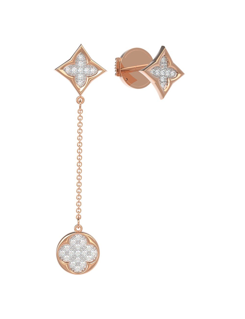 Серьги из золота c бриллиантами