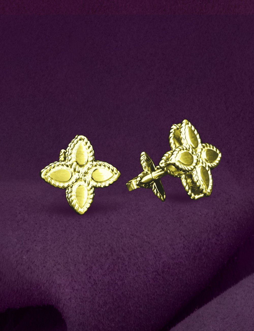 Серьги из лимонного золота