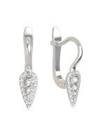 Серьги из белого золота c бриллиантами