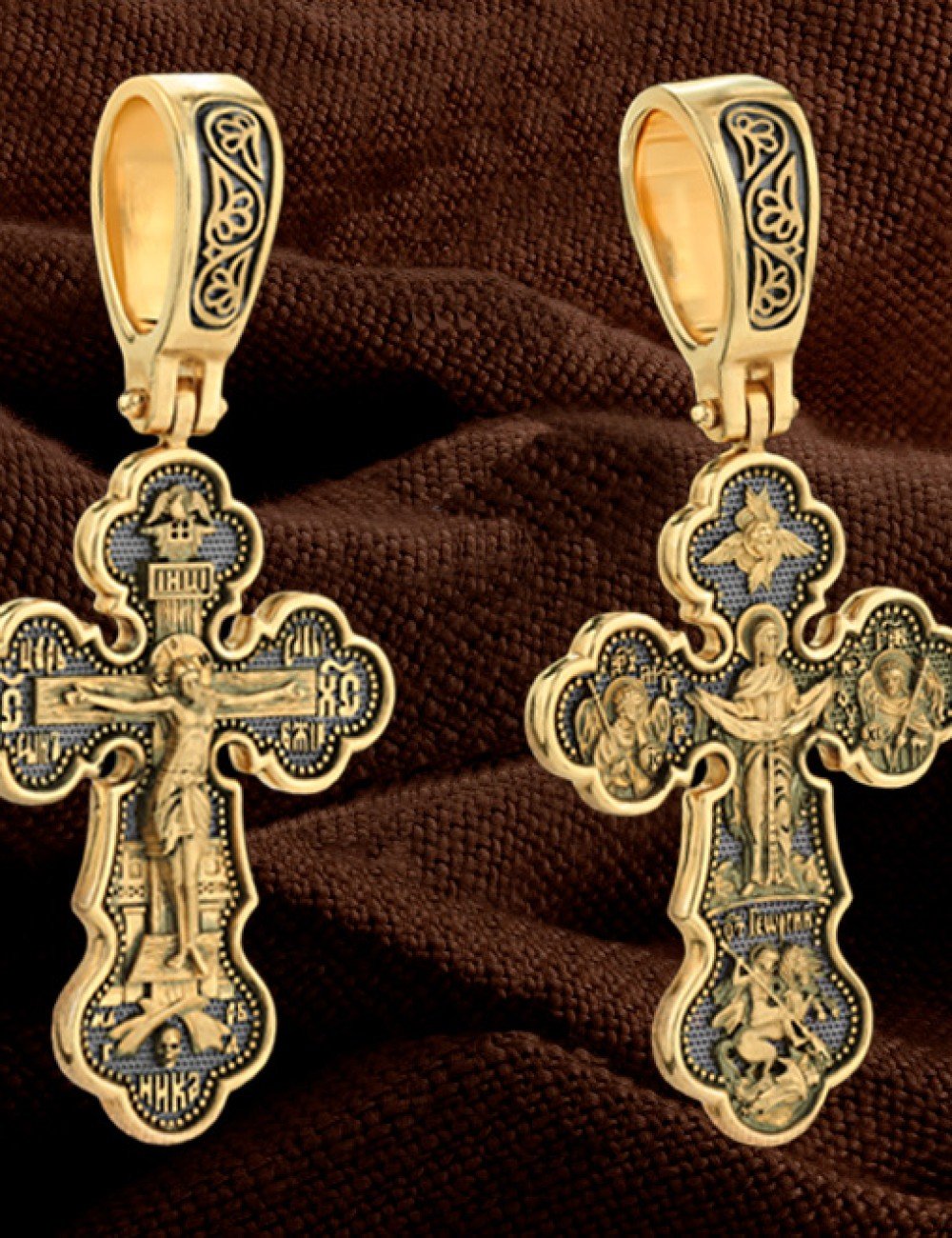 Крест из лимонного золота