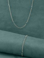 Цепь из белого золота c топазом London