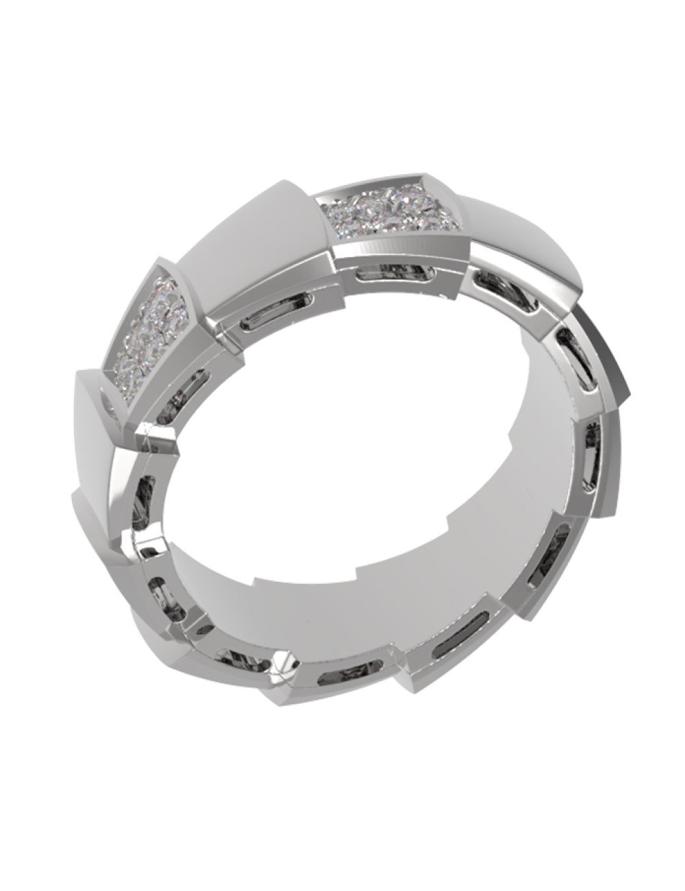 Кольцо из белого золота c бриллиантами