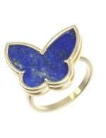 Кольцо из лимонного золота c лазуритом