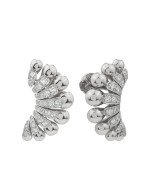 Серьги из белого золота c бриллиантами