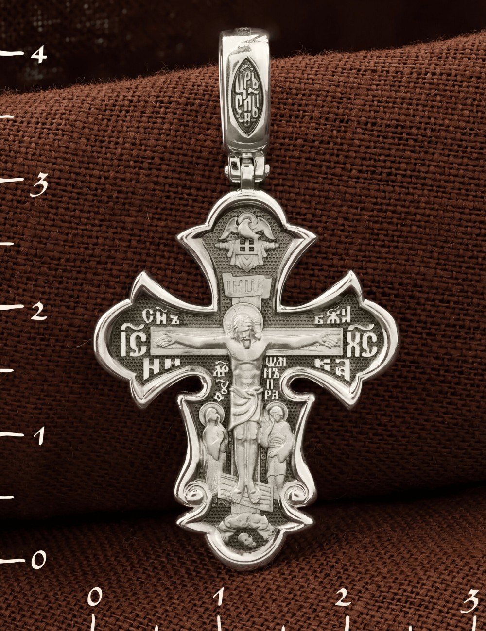 Крест из белого золота