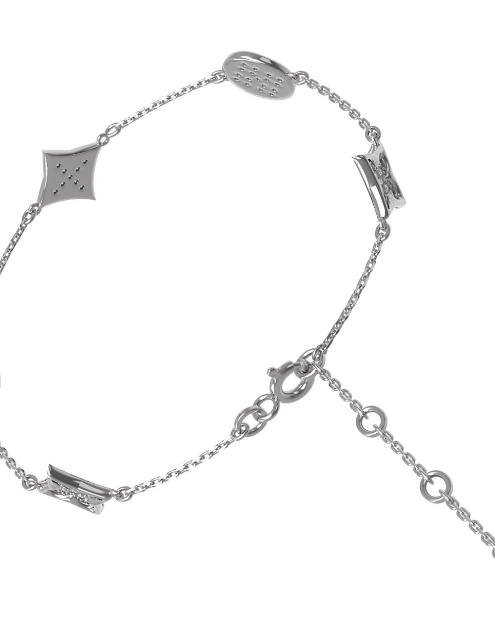 Браслет из белого золота c бриллиантами