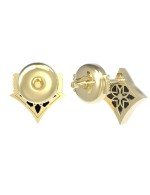 Серьги из лимонного золота c ониксом