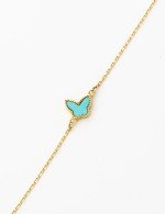 Браслет из лимонного золота c бирюзой