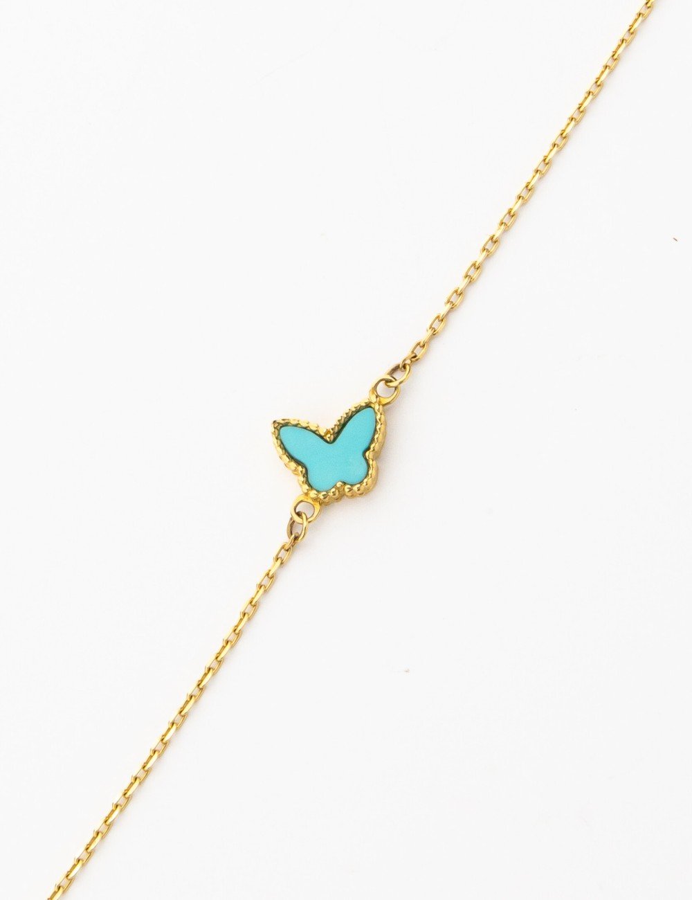 Браслет из лимонного золота c бирюзой