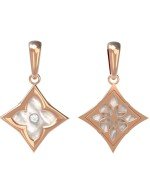 Подвеска из золота c бриллиантами и перламутром