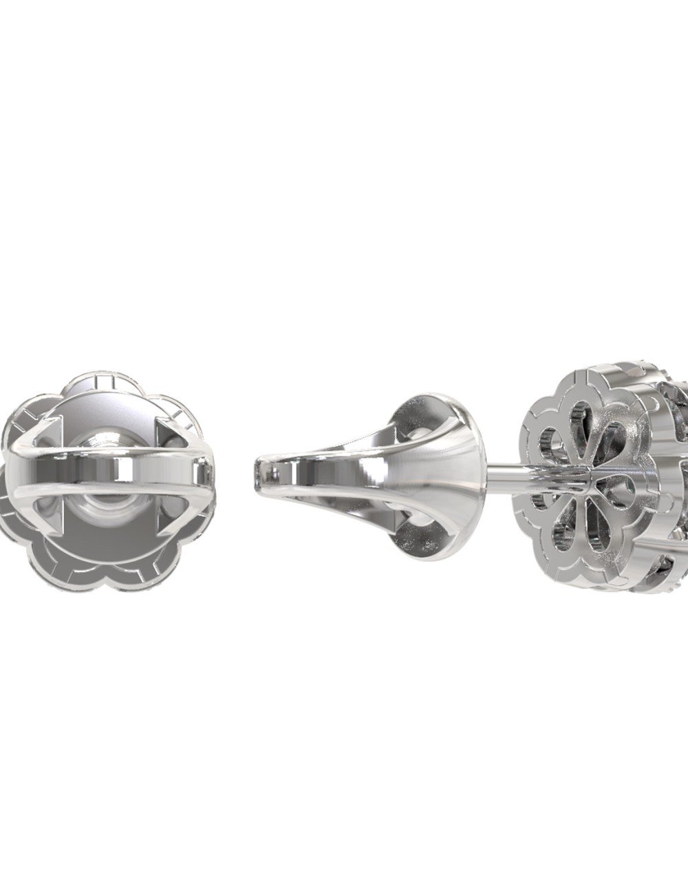 Серьги из белого золота c бриллиантами