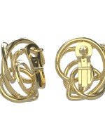 Серьги из лимонного золота c бриллиантами